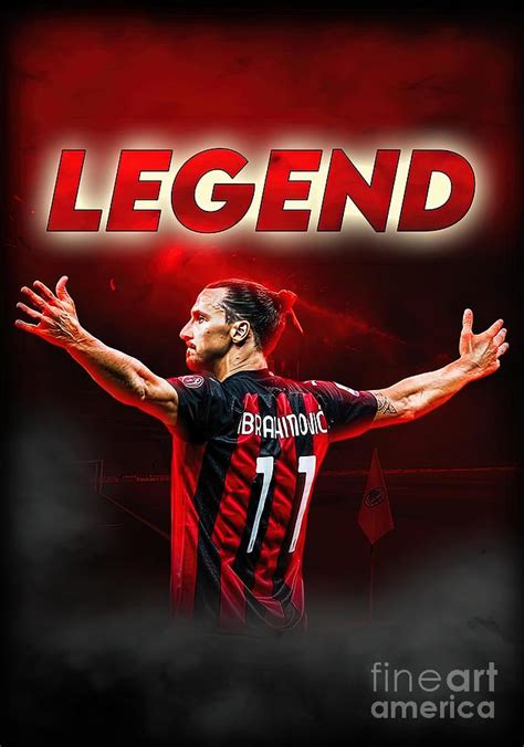 Zlatan Ibrahimovic Legend AC Milan Outfit Painting by Patel Mason ...