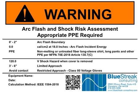 Arc Flash Studies and Equipment Labeling — BlueStreak Consulting