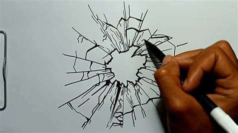 How to Draw Broken Glass in Easy Steps - YouTube