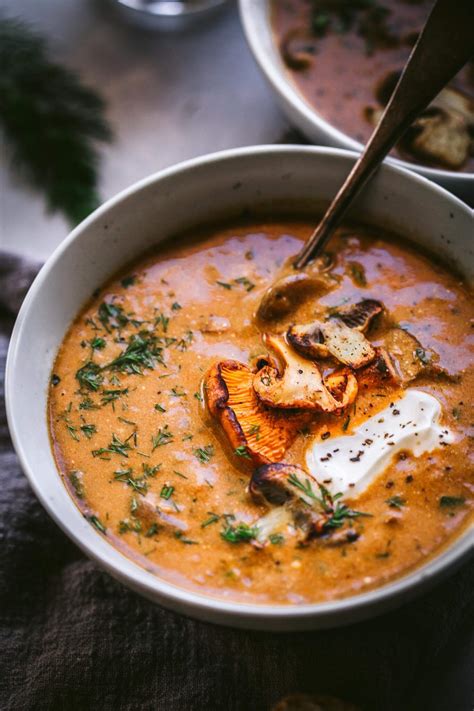 Hungarian Mushroom Soup with Fresh Dill - Platings + Pairings