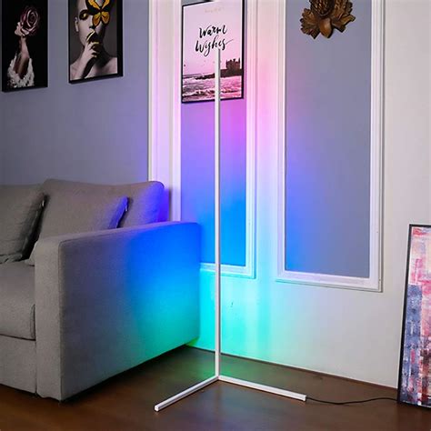 TACAHE Corner Floor Lamp - RGB Color Changing Mood Lighting, Dimmable ...