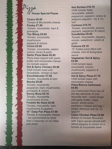 Menu at Goodfellas Restaurant Pizzeria, Belfast, 11 Kennedy Way