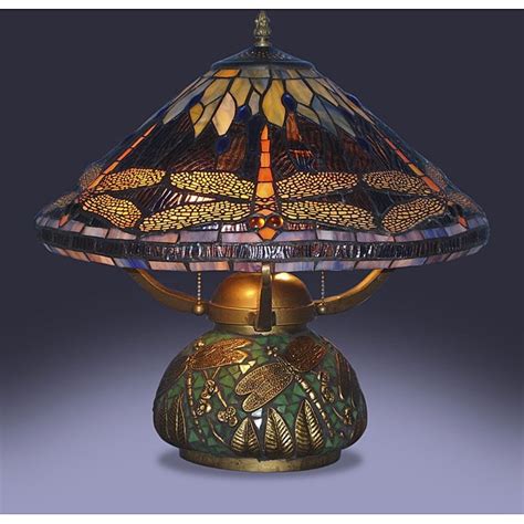 Tiffany-style Dragonfly Table Lamp with Mosaic Base - 12389405 - Overstock Shopping - Great ...