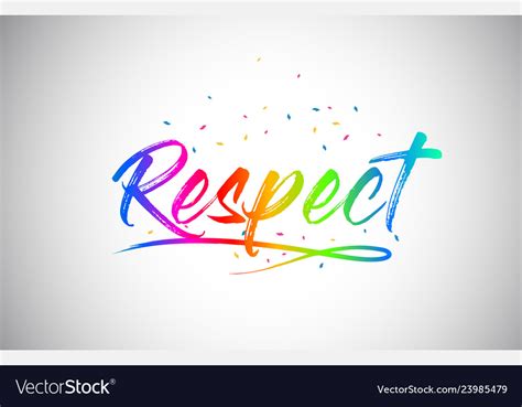 Respect creative word text with handwritten Vector Image