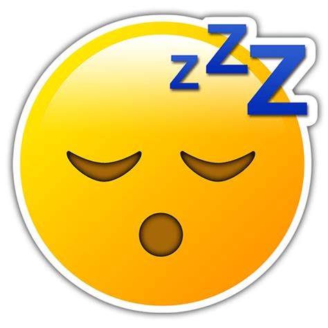 Car & Motorbike Stickers Sleeping Face