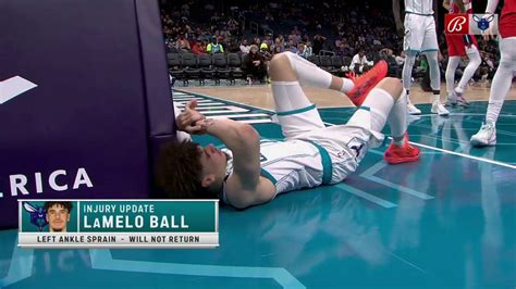 LaMelo Ball Awaiting MRI on Injured Ankle