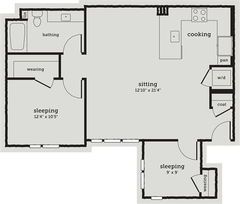 2 Bedroom Floor Plan With Dimensions | Floor Roma