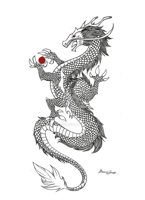 Eastern Dragon (Ink) by Bri-Dude on DeviantArt