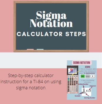 Sigma Notation Calculator Steps Poster by Pi 4 Ever | TPT