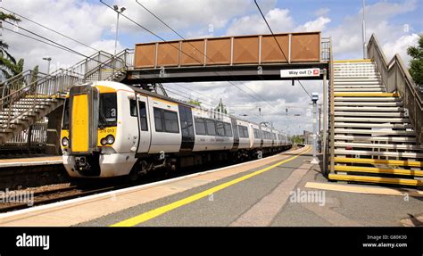 Abellio Greater Anglia stock. A Abellio Greater Anglia train at Whittlesford parkway station in ...