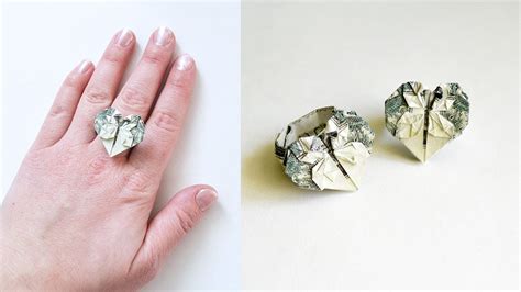 Money Origami Heart Ring Instructions – All in Here