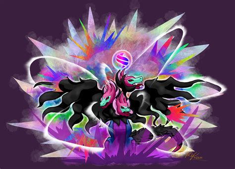 Mega Hydreigon! // Pokémon fanart // Made by REVlaw20C | Pokemon, Fan art, Artwork