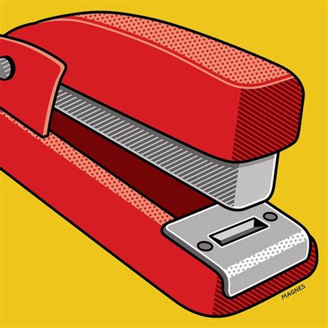 Stapler by Ron Magnes | Pop art illustration, Pop art comic, Travel art ...