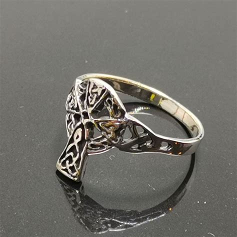 925 Sterling Silver Celtic Cross Ring - ELIZ Jewelry and Gems