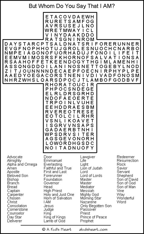 15 Fun Bible Crossword Puzzles - Kitty Baby Love