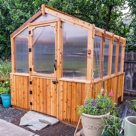 Outdoor Living Today Western Red Cedar 8 ft. Greenhouse - Walmart.com