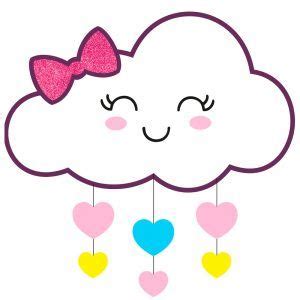 Molde Nuvem Chuva de Amor | Decoracao chuva de amor, Decoração chuva de ...