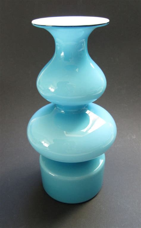 Blue and opal white Carnaby Danish vase designed 1968 by | Etsy | Vase design, Square vase ...