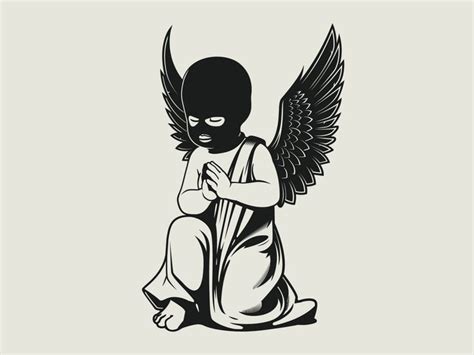 District-81 Clothing Praying cupid with ski mask | Tatuagens aleatórias, Cupido tatuagem ...