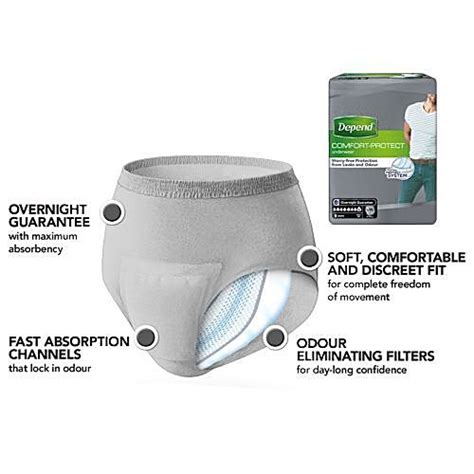 Buy Depend Adult Pull-up Pants for Men - Comfort Protect Underwear ...