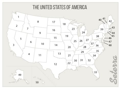 50 States Numbered Map | My XXX Hot Girl