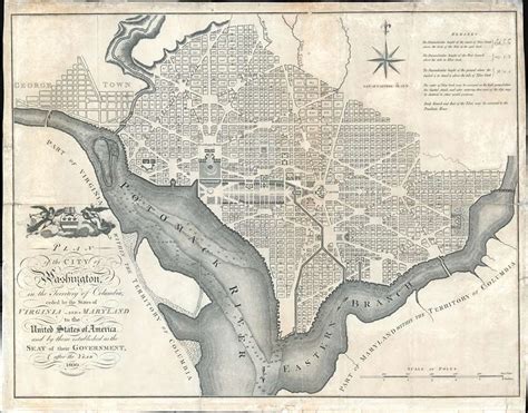 Plan of the City of Washington in the Territory of Columbia ceded by ...