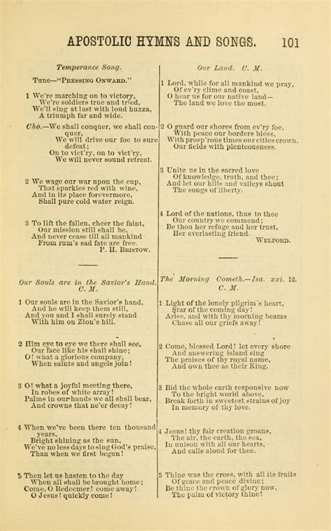 Apostolic Hymns and Songs: a collection of hymns and songs, both new and old, for the church ...