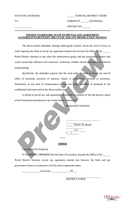 Prosecution Motion In Limine Example | US Legal Forms