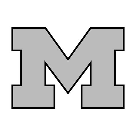 Michigan Wolverines Logo Black and White (1) – Brands Logos