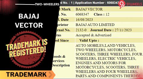 Bajaj Vector Trademark Registered in India, New Model Launch Soon?