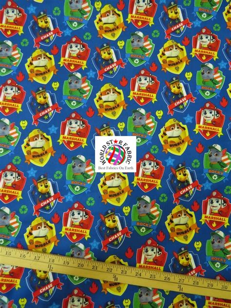 Licensed PAW Patrol Print Cotton Fabric | World Star Fabric