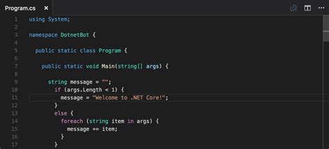 C# programming with Visual Studio Code