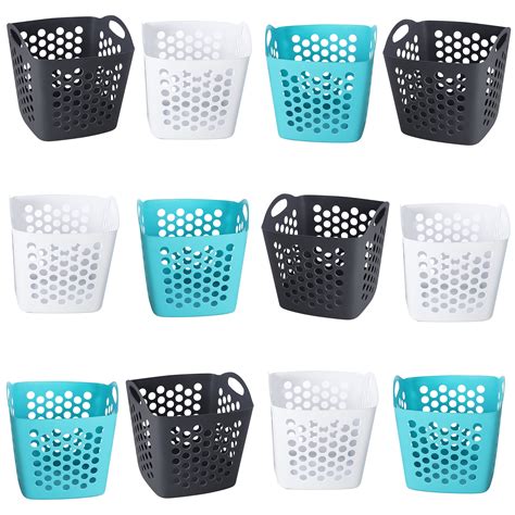 Ezy Storage Flexi 7 Gallon Plastic Flex Laundry Basket Clothes Hamper ...