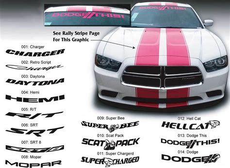 Motors Dodge Charger DAYTONA Windshield Banner Decal 2011-2017 MOPAR ...