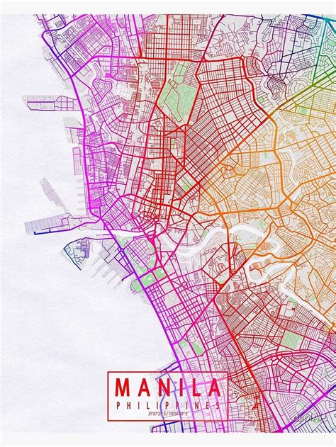 Manila City Map of the Philippines - Colorful Poster by deMAP in 2022 | City map, Map, Canvas prints