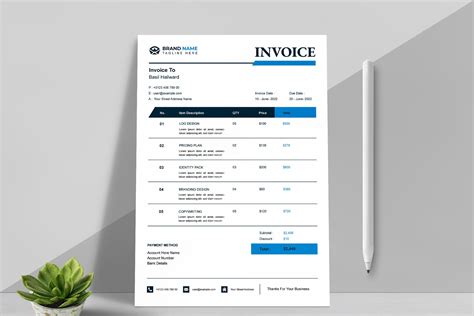 Invoice Template 2023 | Creative Market