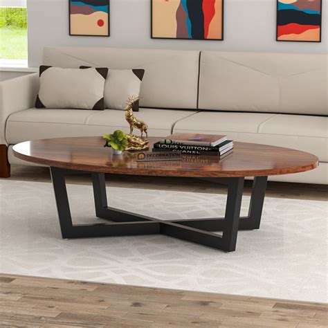 Preston Oval Top Wooden Coffee Table - Decornation