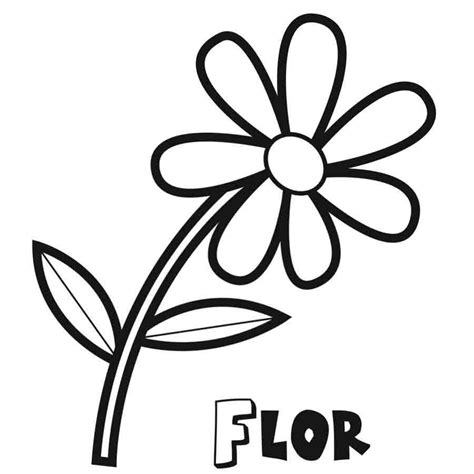 Colorea Tus Dibujos Dibujo De Una Flor Para Colorear Y Pintar Images ...