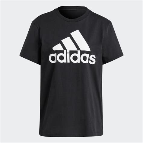 adidas Essentials Logo Boyfriend Tee - Black | GL0781 | adidas US