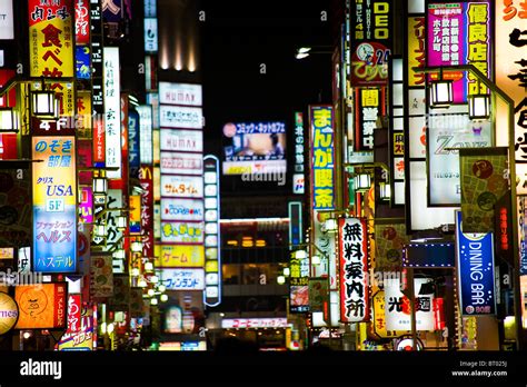 Neon Signs, Kabukicho, Shinjuku, Tokyo, Japan Stock Photo - Alamy