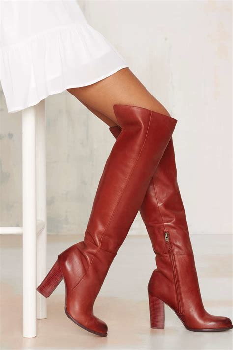 Lyst - Sam Edelman Rylan Knee-high Leather Boot in Red