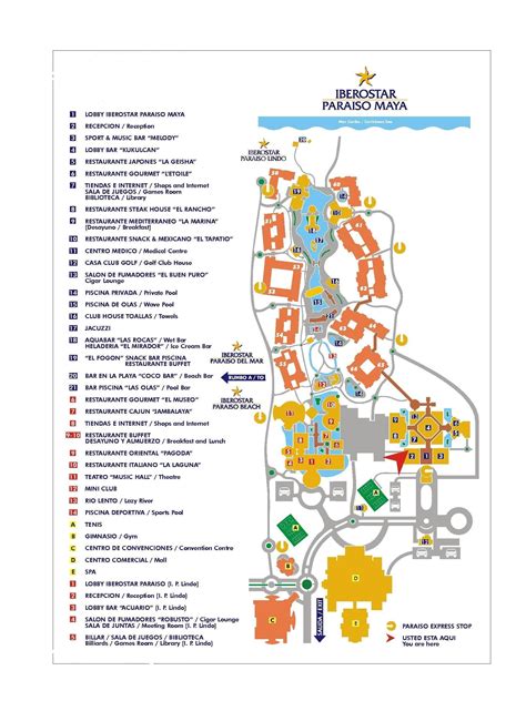 Iberostar Paraiso Lindo Resort Map - Maps For You