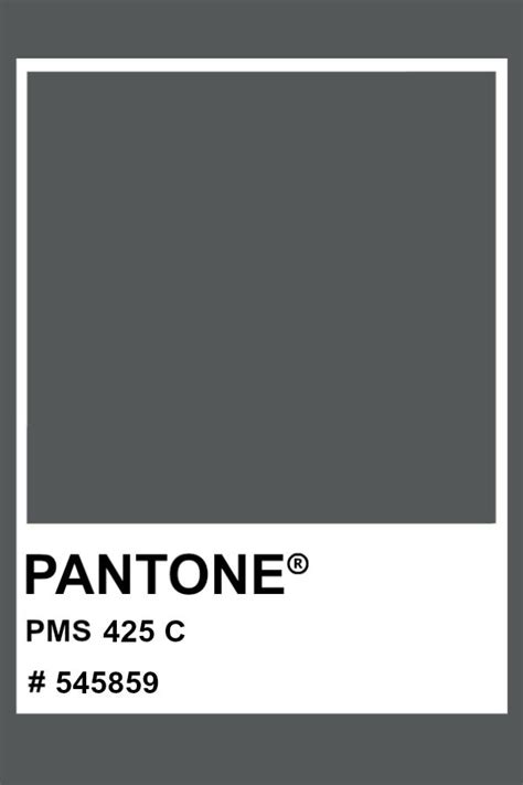 PANTONE 425 C #pantone #color #PMS #hex | Hex color palette, Pantone ...