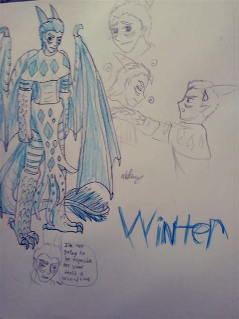 Humanized Winter from Wings of Fire. Hand drawn and colored with prismacolor pencils. Wings Of ...