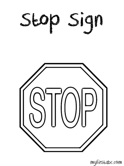 Printable Stop Sign Coloring Page - Coloring Home