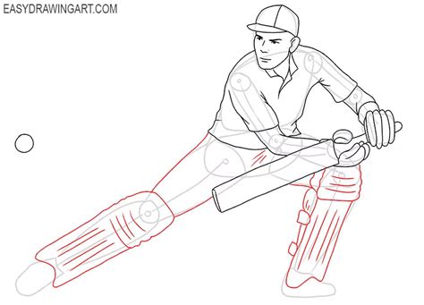 How to Draw a Cricketer - Easy Drawing Art