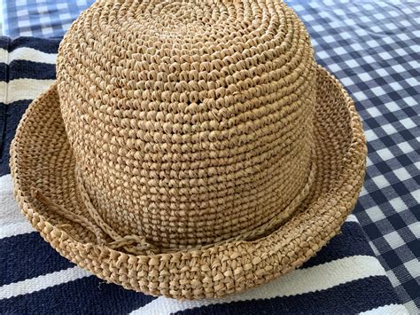 Crochet straw hat natural crochet straw hat French style | Etsy