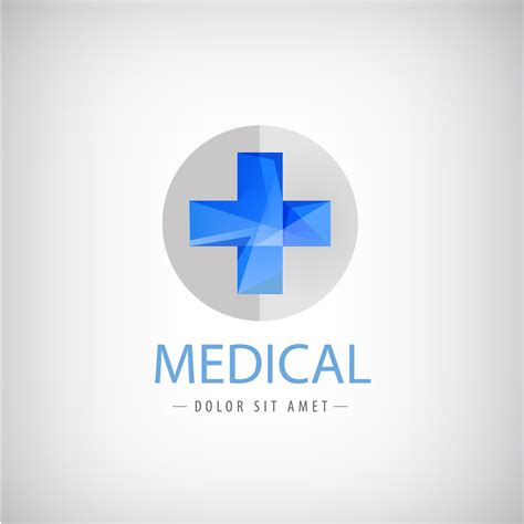 Vector medical logo, blue cross logo isolated. 5617744 Vector Art at ...