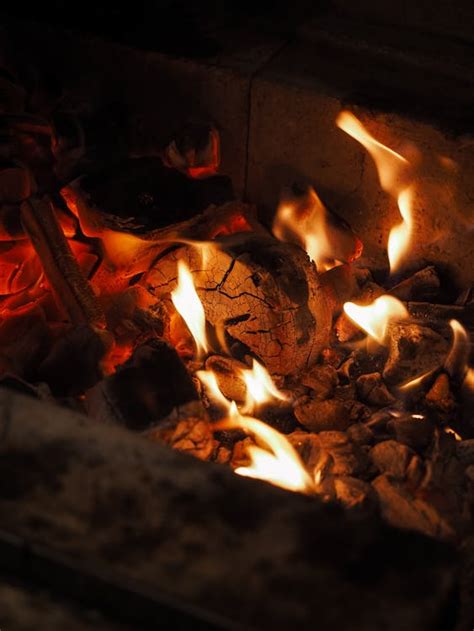 Burning Charcoal in a Fire Pit · Free Stock Photo