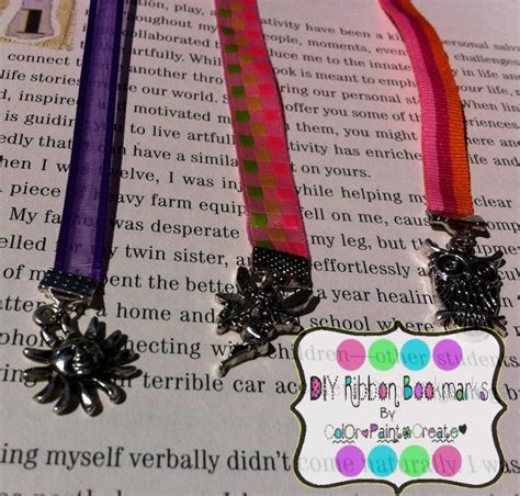 DIY Ribbon Bookmarks - Color.Paint.Create.